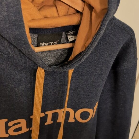 Marmot Hoodie Navy Men's L - Picture 5 of 8